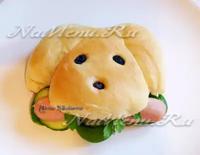 Детский сэндвич собачка