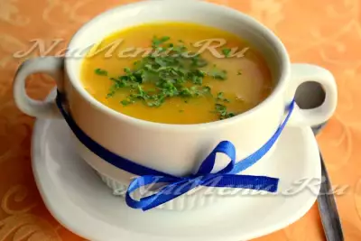 Постный суп из красной чечевицы