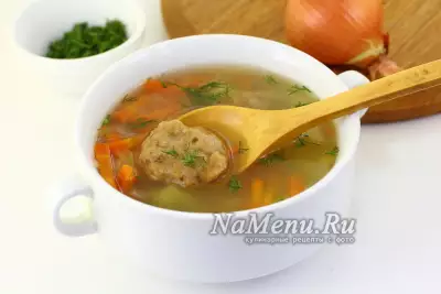 Постный суп с клёцками