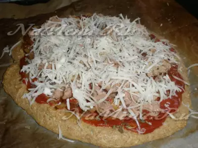 Пицца с тунцом для диеты Дюкан