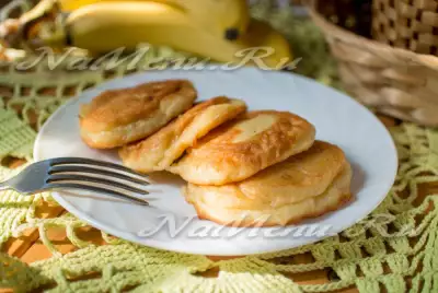 Банановые оладьи с ванилью