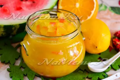 Варенье из арбузных корок с апельсином и лимоном