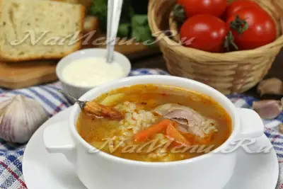 Суп со свининой и рисом