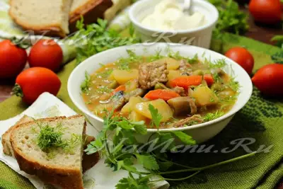 Айнтопф – густой суп из мяса, грибов и овощей