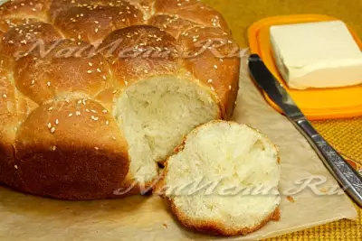 Обезьяний хлеб из дрожжевого теста в духовке