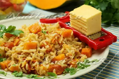 Рис с тыквой и сыром