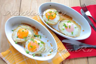 Картофельные лодочки с яйцом в духовке