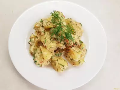 Молодой картофель с зеленью и сливками рецепт с фото