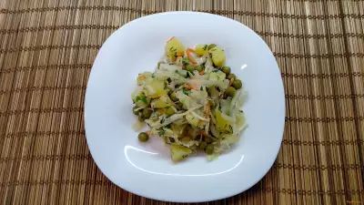 Картофельный салат с квашеной капустой рецепт с фото