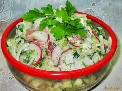 Овощной салат с редиской рецепт с фото