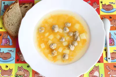 Детский пшенный суп с фрикадельками рецепт с фото