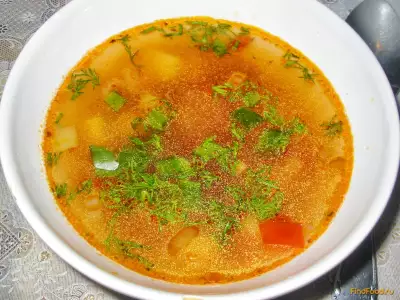 Суп с помидорами и фасолью рецепт с фото