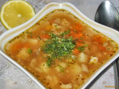 Рыбный суп с перловой крупой рецепт с фото
