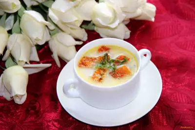 Сырный суп с гренками рецепт с фото