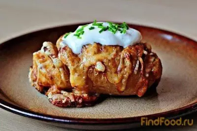 Печеный картофель с сыром рецепт с фото
