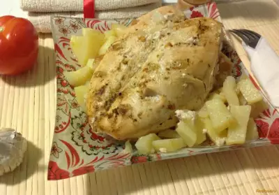 Куриная грудка с картофелем в рукаве рецепт с фото