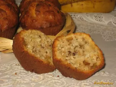 Бананово-кокосовые кексы с грецкими орехами рецепт с фото
