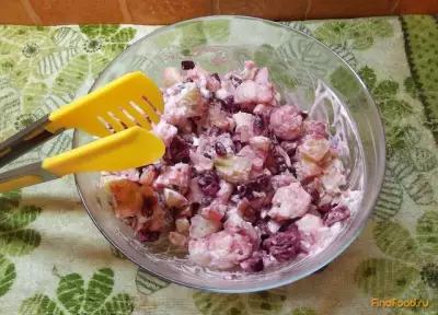 Картофельный салат с гранатом рецепт с фото