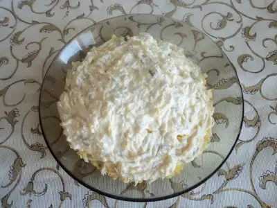 Картофельный салат под татарским соусом рецепт с фото