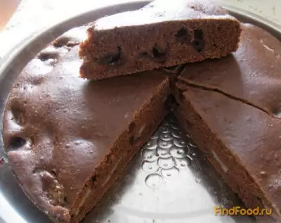 Шоколадный пирог с бананом и вишней рецепт с фото