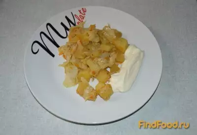 Тушеная картошка с пекинской капустой рецепт с фото