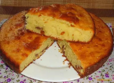 Пирог с творогом и изюмом рецепт с фото
