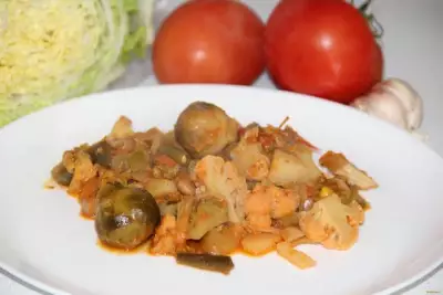 Овощное рагу с брюссельской капустой рецепт с фото