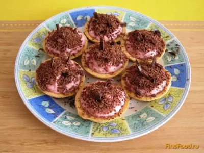Тарталетки с ягодно-творожным кремом рецепт с фото