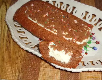 Кекс с творожно-пудинговой начинкой рецепт с фото