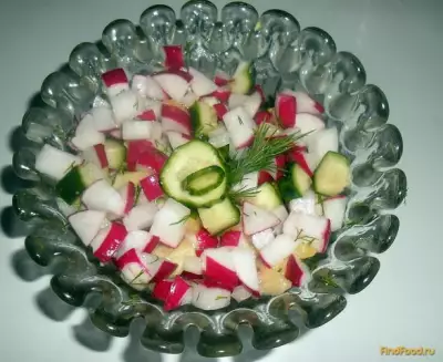 Салат с редисом и ананасом рецепт с фото