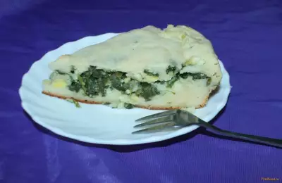 Заливной пирог со шпинатом рецепт с фото