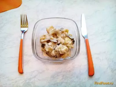 Картофель с грибами в сметане в мультиварке рецепт с фото