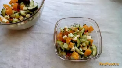 Овощной салат с адыгейским сыром рецепт с фото
