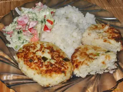 Рыбные котлеты с рисом рецепт с фото