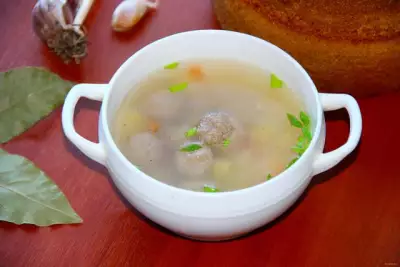 Вермишелевый суп с куриными фрикадельками рецепт с фото