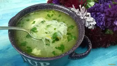 Куриный суп с фунчозой рецепт с фото