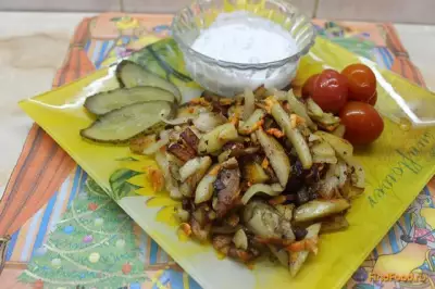 Картофель по - деревенски с соусом рецепт с фото