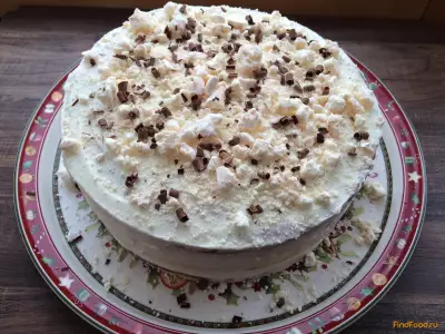 Бисквитный торт с безе и сгущенкой рецепт с фото