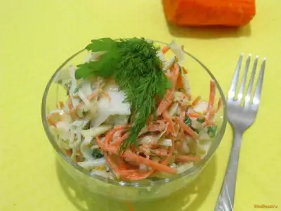 Салат из капусты со сметанно-горчичной заправкой рецепт с фото