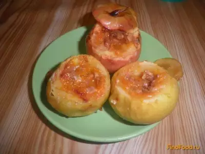 Запеченные яблоки с вареньем и орехами рецепт с фото
