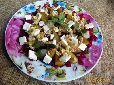Свекольный салат со сливами и брынзой рецепт с фото