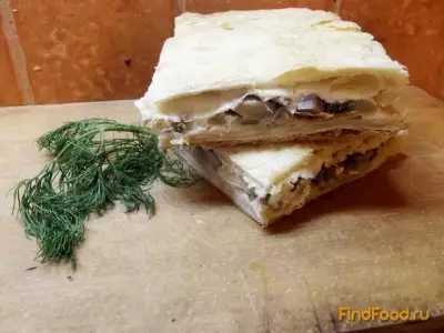 Быстрый пирог с грибами и сыром рецепт с фото