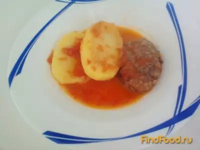 Котлеты с картошкой в томатном соусе рецепт с фото