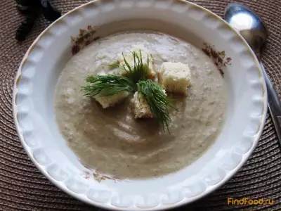 Суп-пюре из грибов с чесночными гренками рецепт с фото
