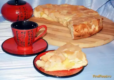 Бисквитная шарлотка с яблоками рецепт с фото