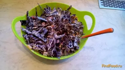 Сливочный салат с красной капустой рецепт с фото