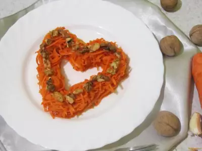 Морковь по-корейски с грецкими орехами рецепт с фото