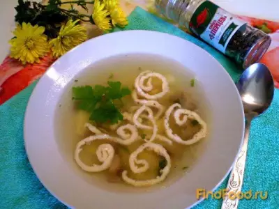Картофельный суп с грибами и омлетом рецепт с фото