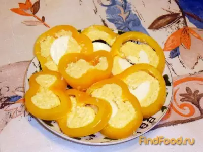 Сладкие перцы фаршированные сыром рецепт с фото