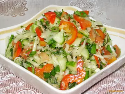 Салат Весенний с капустой рецепт с фото